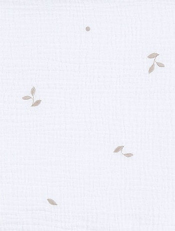 Tour de lit en gaze de coton bio brodé Noukie's