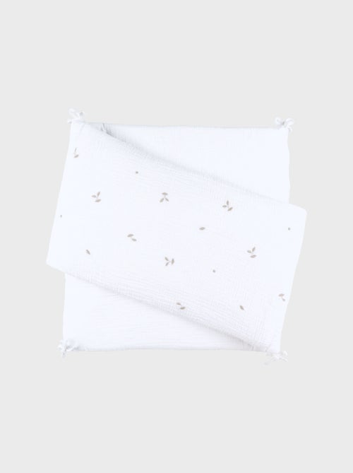 Tour de lit en gaze de coton bio brodé Noukie's - Kiabi