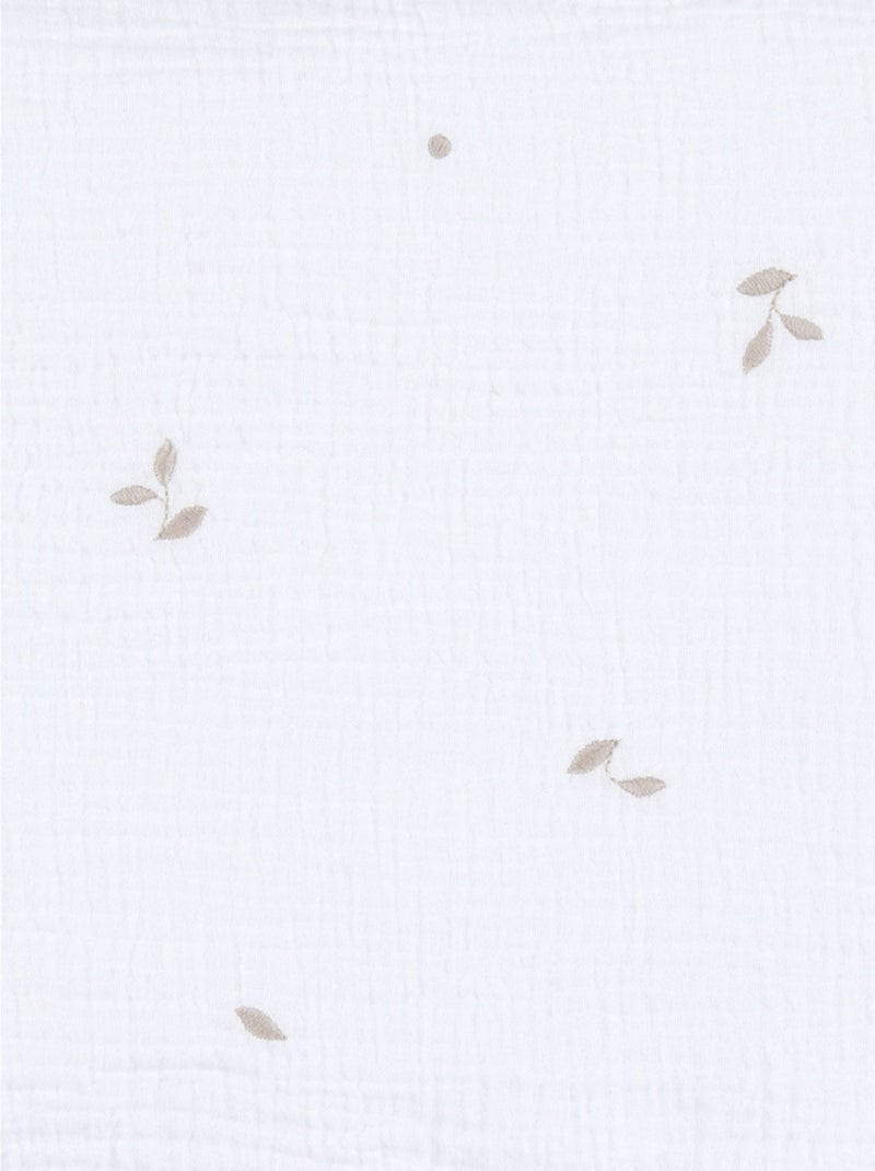 Tour de lit en gaze de coton bio brodé Noukie's Blanc - Kiabi