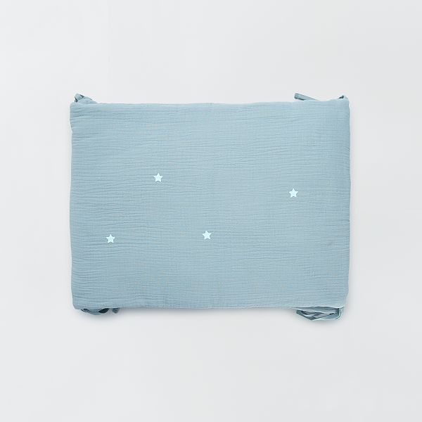 Tour De Lit En Gaze De Coton Bebe Fille Bleu Kiabi 25 00