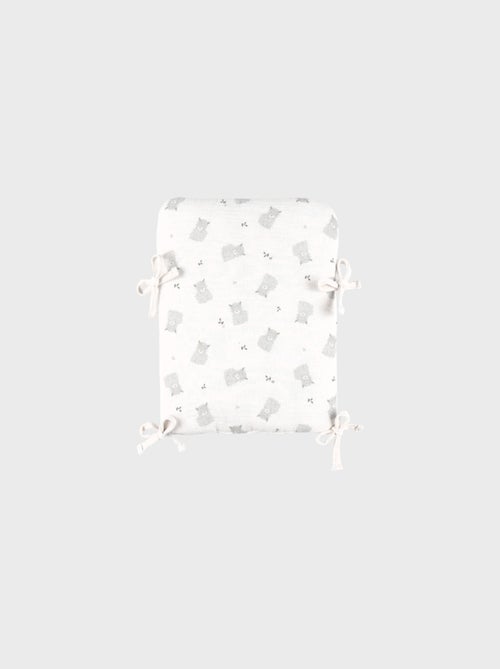 Tour de lit et de parc en gaze de coton bio brodé Noukie's - Kiabi