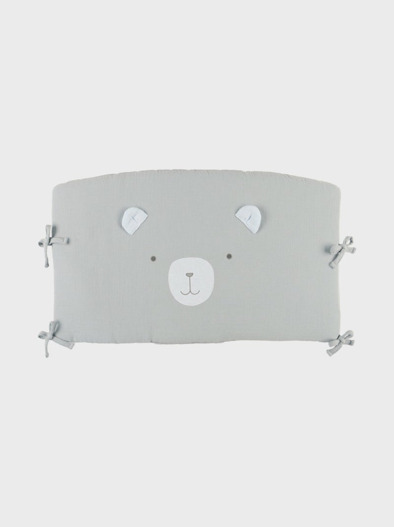 Tour de lit et de parc en gaze de coton bio brodé Noukie's Vert - Kiabi