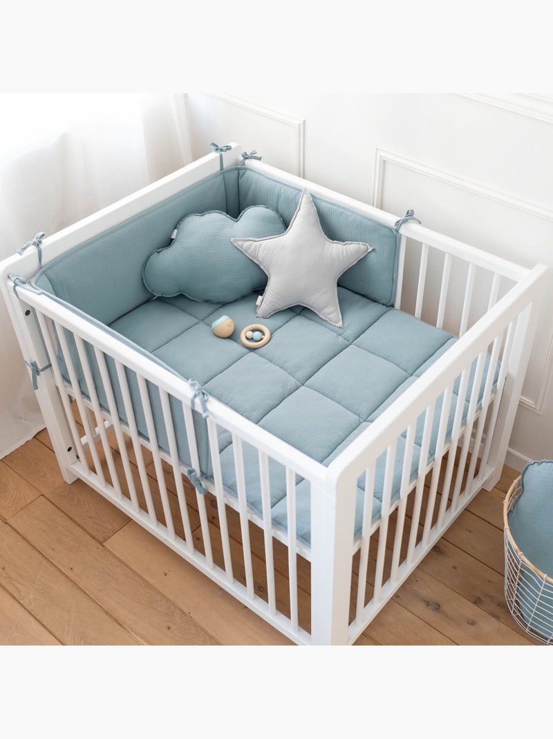 Tour de lit et parc -  Pady tetra jersey Bleu foncé - Kiabi