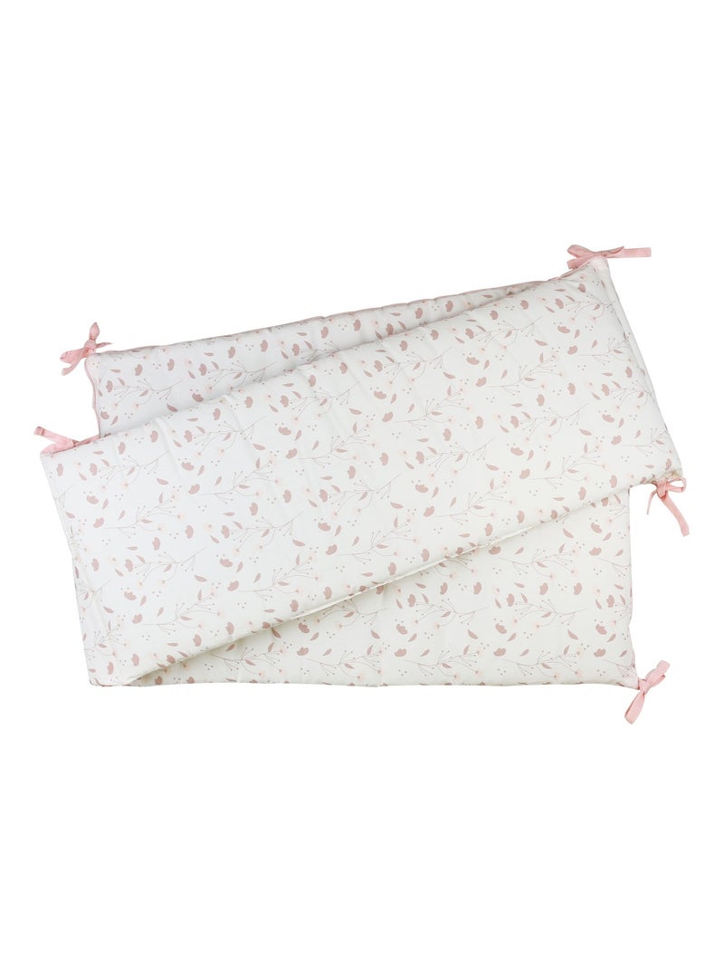 Tour de lit floral Blanc - Kiabi