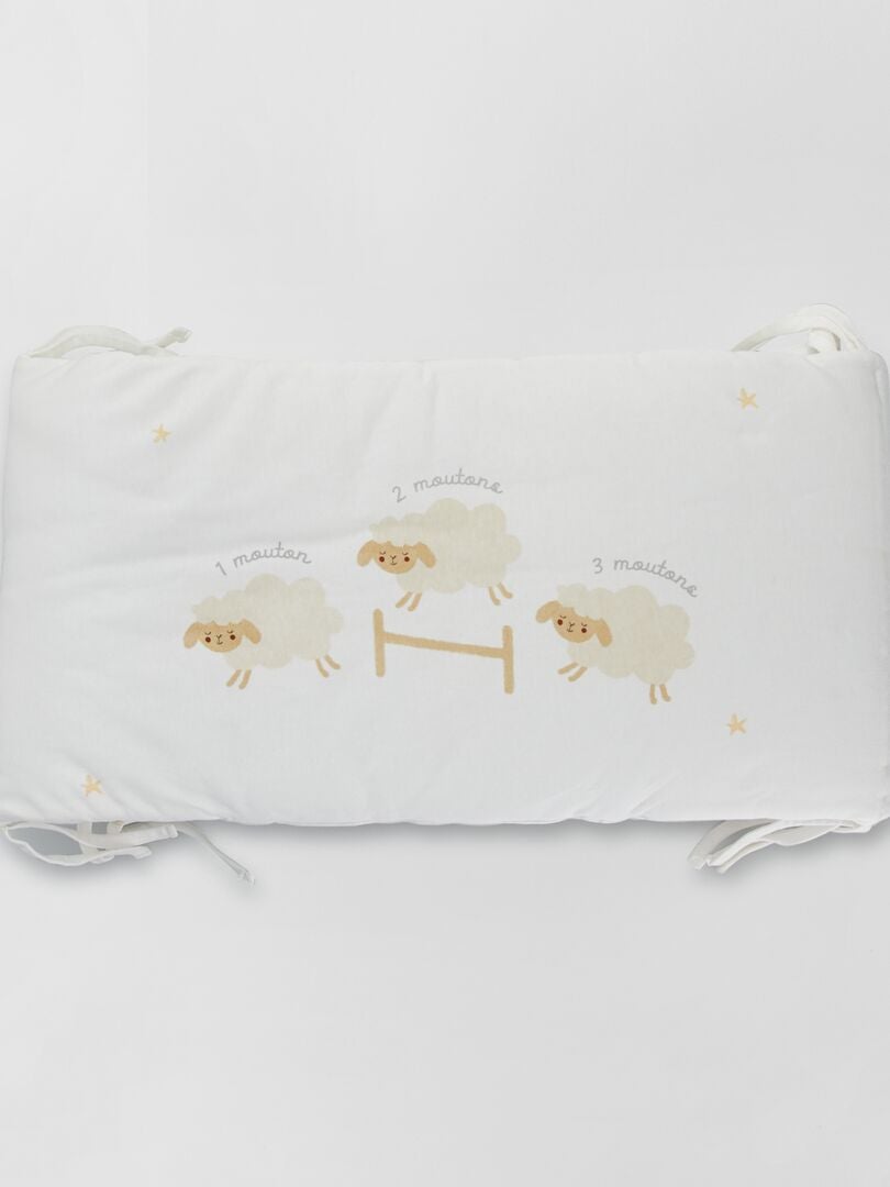 Tour de lit imprimé moutons Blanc - Kiabi