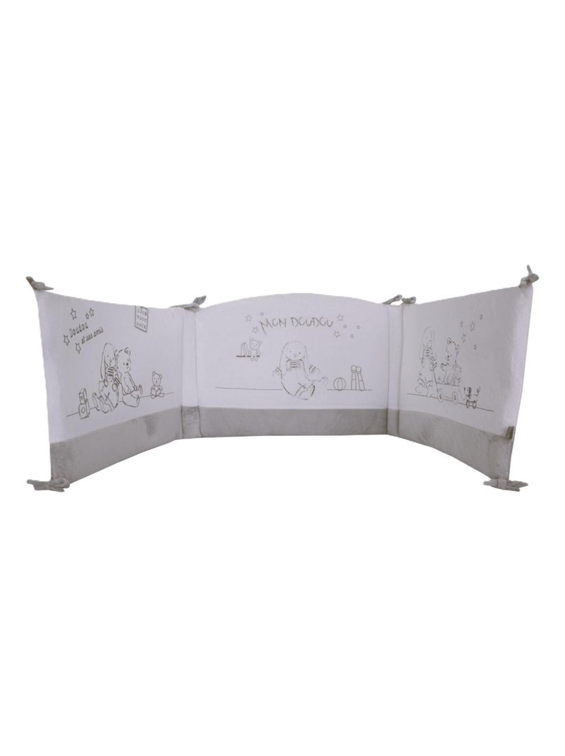 Tour de Lit  "LAPIN" LES CHATOUNETS Blanc Gris - Kiabi