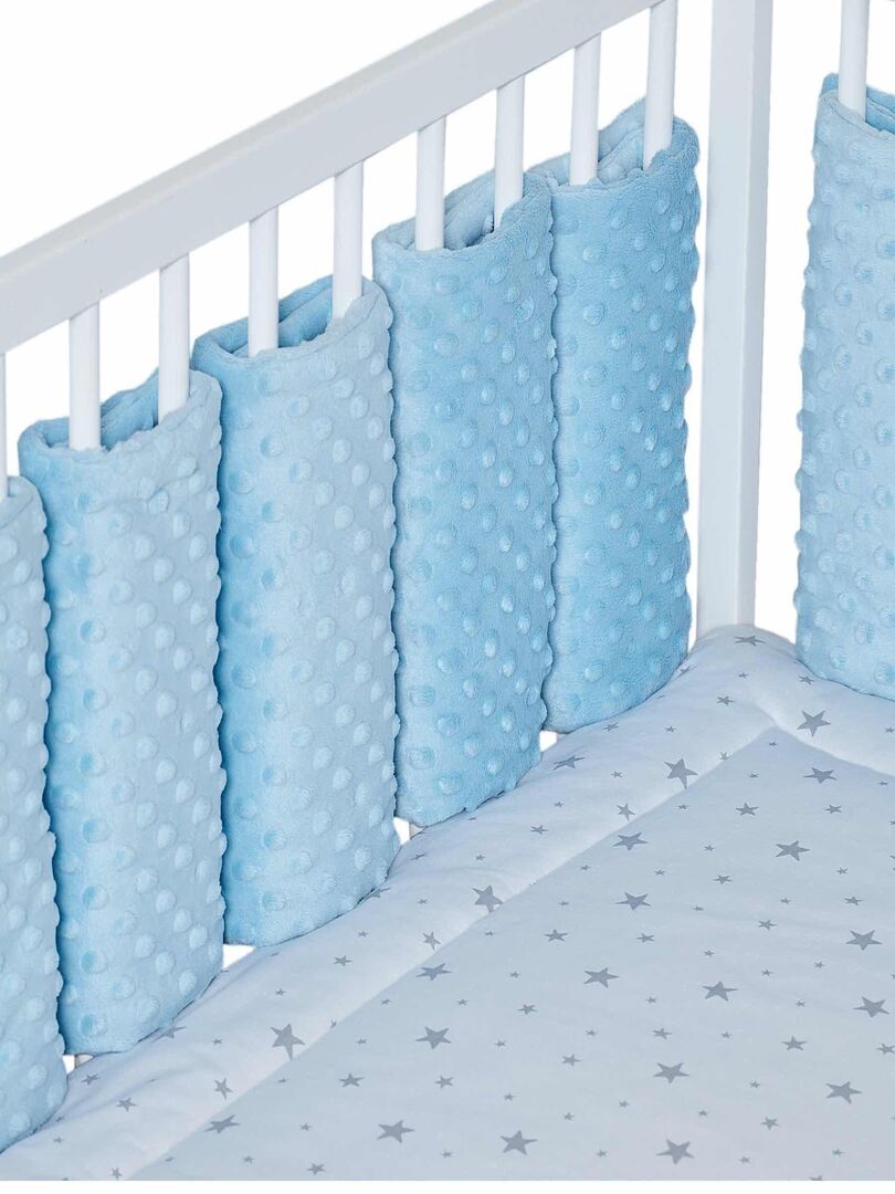 Tour de lit modulable 10 pièces extra doux, MINKY Bleu - Kiabi