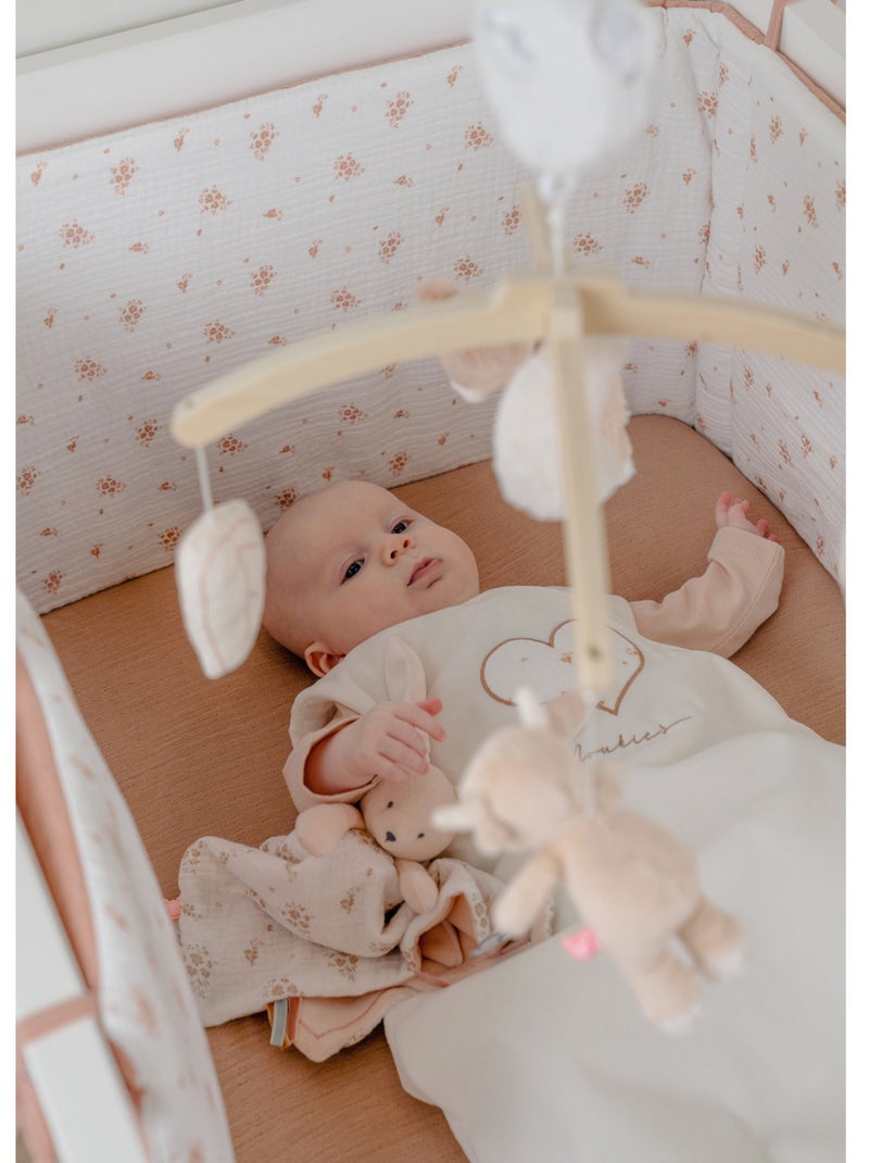 Tour de lit, mousseline de coton bio noukie's Rose - Kiabi