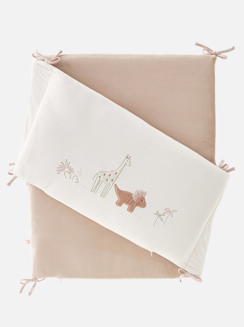 Tour de lit Popsie, Gigi & Louli en Veloudoux®, écru/rose poudré Noukie's Blanc - Kiabi