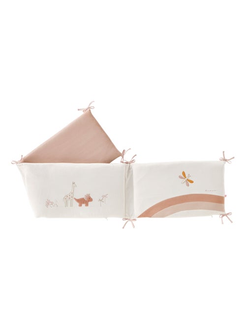 Tour de lit Popsie, Gigi & Louli en Veloudoux®, écru/rose poudré Noukie's - Kiabi