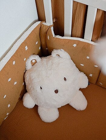 Tour de lit rembourré en jersey jacquard - Effet maille