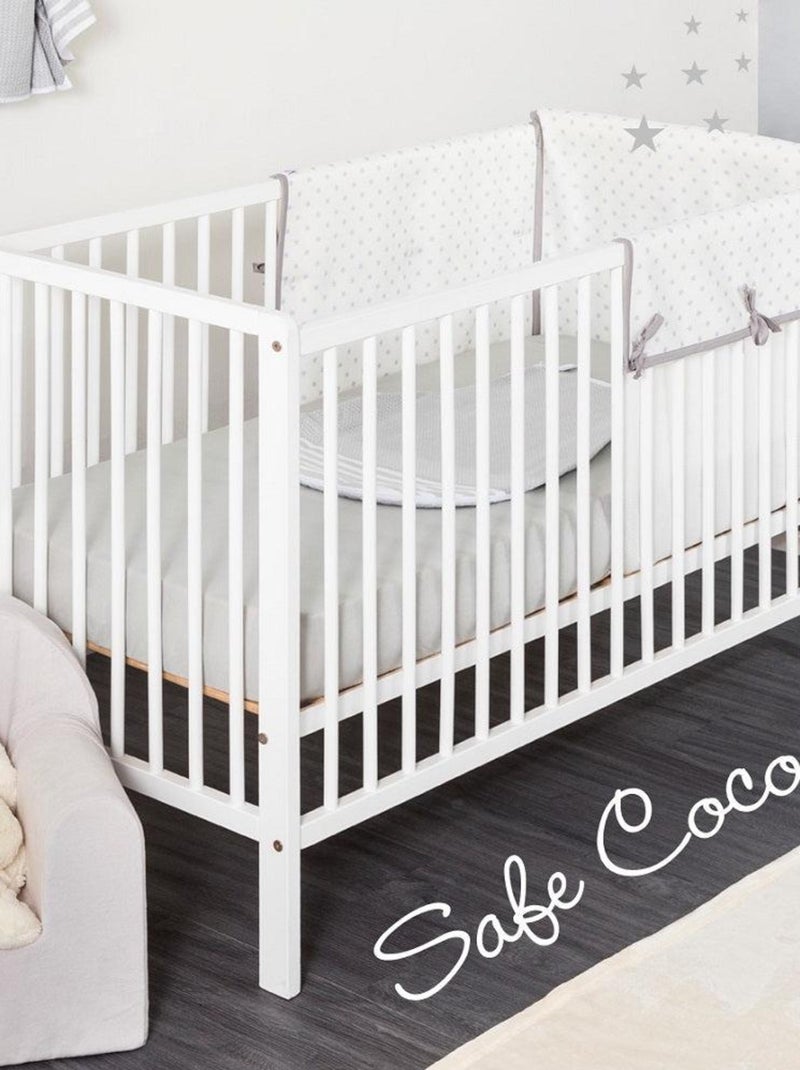 Tour de lit respirant et sécurisé Safe Cocoon Lilou Miaka Blanc - Kiabi
