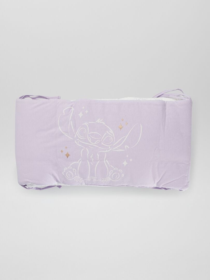 Tour de lit 'Stitch' - lit bébé Blanc/violet - Kiabi