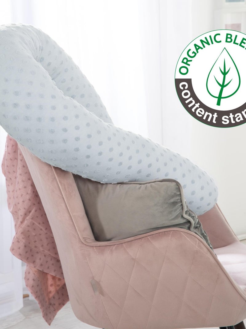 Tour de lit traversin en coton bio Oeko-Tex® 'Roba lil planet' Bleu ciel - Kiabi