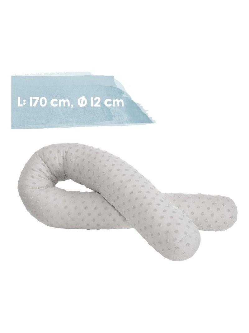 Tour de lit traversin en coton bio Oeko-Tex® 'Roba lil planet' Gris - Kiabi
