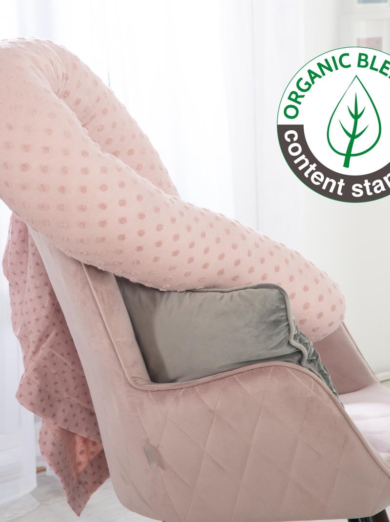 Tour de lit traversin en coton bio Oeko-Tex® 'Roba lil planet' Rose - Kiabi