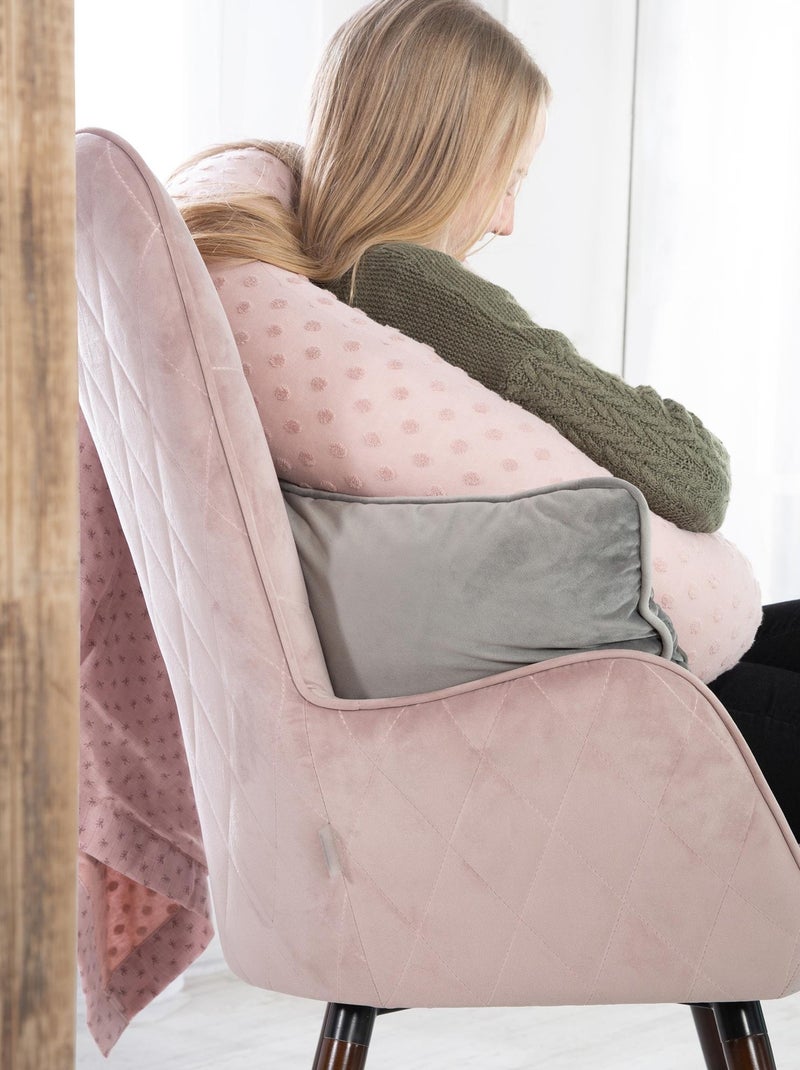 Tour de lit traversin en coton bio Oeko-Tex® 'Roba lil planet' Rose - Kiabi