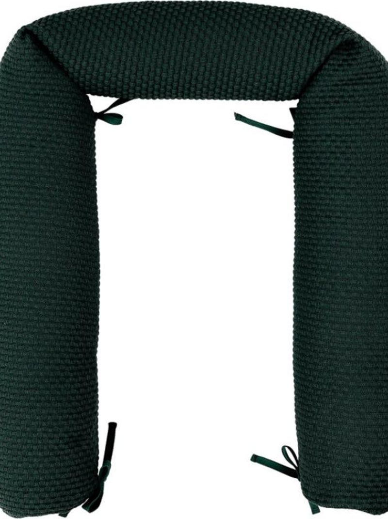 Tour de lit traversin en tricot vert foncé Axel et Luna (180 cm) Vert - Kiabi