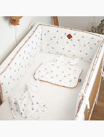 Tour de lit universel en gaze de coton, Bleuet SEVIRA KIDS