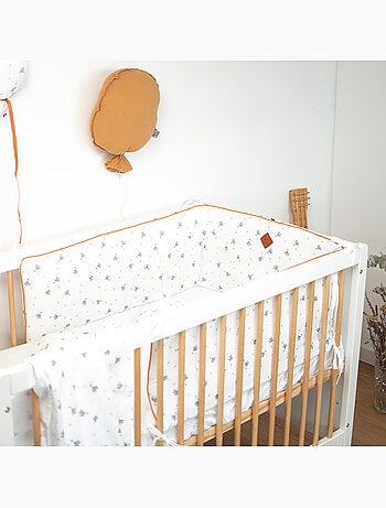 Tour de lit universel en gaze de coton, Bleuet SEVIRA KIDS
