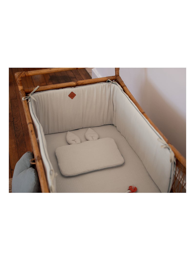 Tour de lit universel en gaze de coton, Jeanne SEVIRA KIDS Blanc - Kiabi