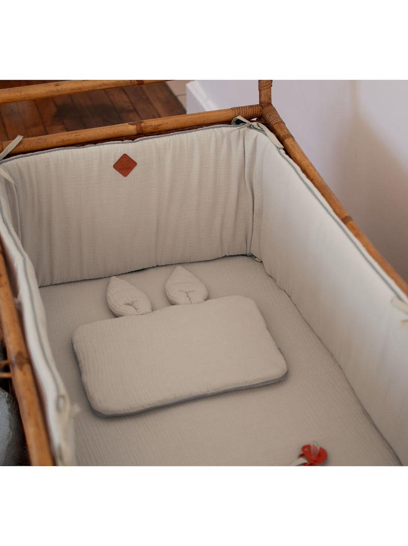 Tour de lit universel en gaze de coton, Jeanne SEVIRA KIDS Ecru - Kiabi