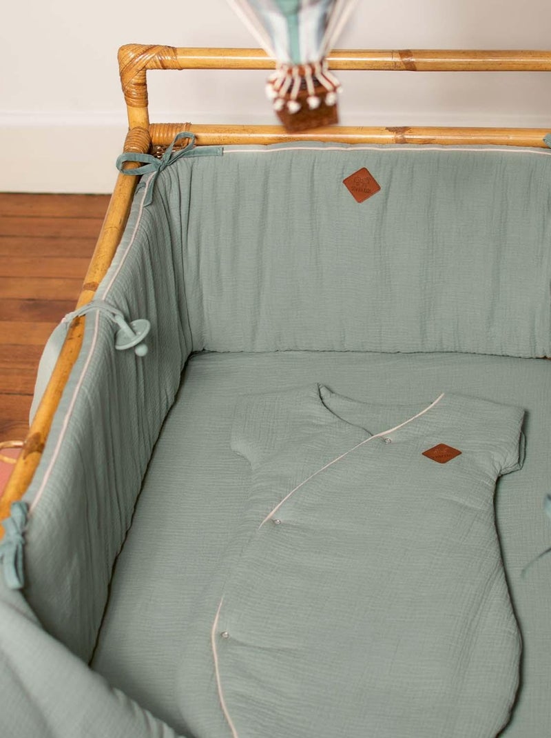 Tour de lit universel en gaze de coton, Jeanne SEVIRA KIDS Gris - Kiabi