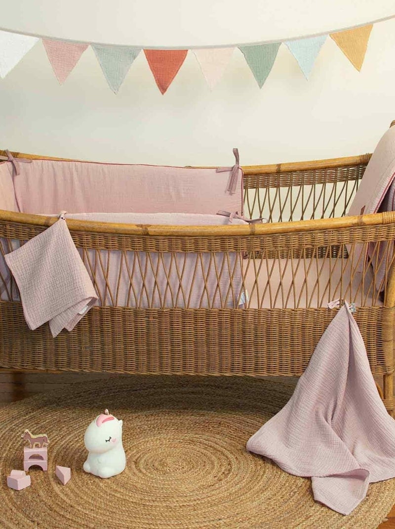 Tour de lit universel en gaze de coton, Jeanne SEVIRA KIDS Marron - Kiabi