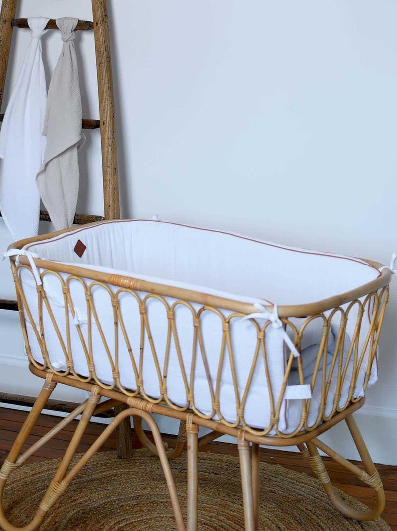 Tour de lit universel en gaze de coton, Jeanne SEVIRA KIDS Rose - Kiabi