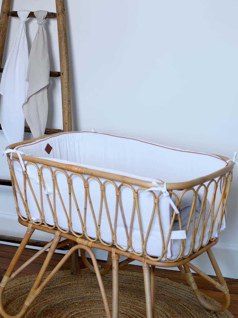 Tour de lit universel en gaze de coton, Jeanne SEVIRA KIDS Vert d'eau - Kiabi