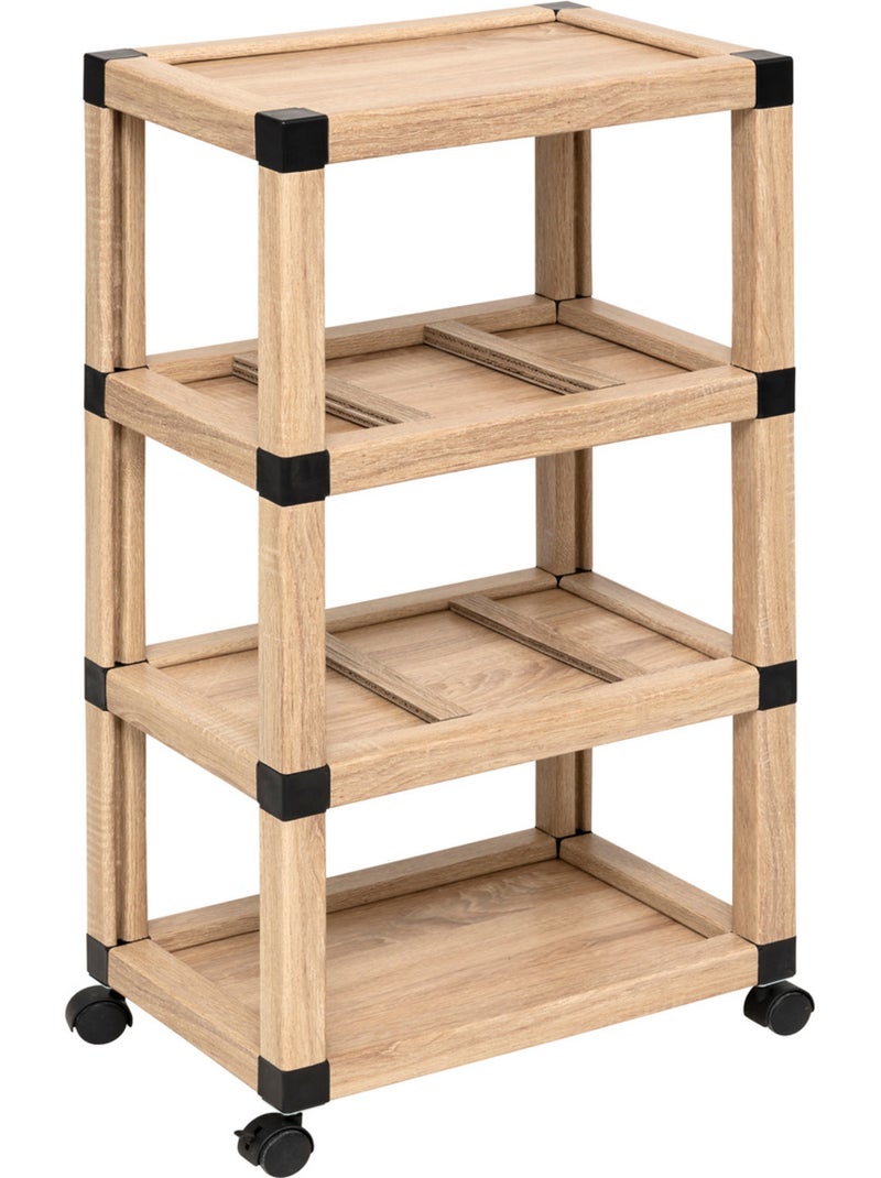 Tour de rangement 3 niveaux cardy Bois naturel - Kiabi