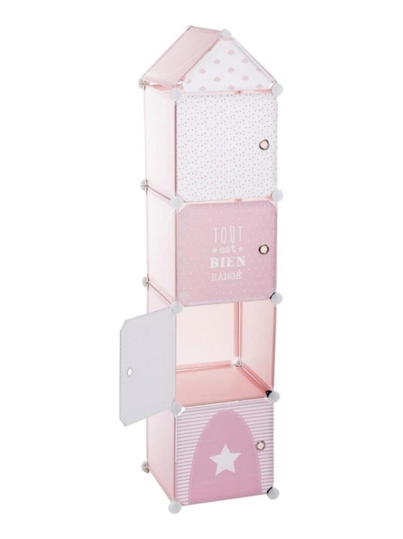 Tour de rangement colonne rose pour enfant Rose - Kiabi