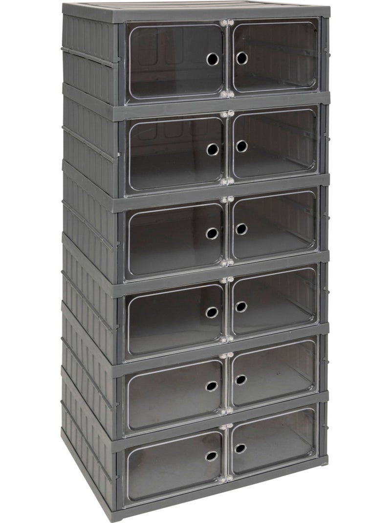 Tour de rangement pliable FOLD'N'BOX Gris clair - Kiabi