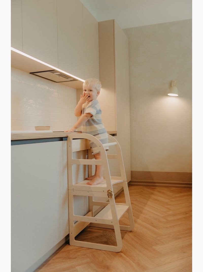 Tour d'observation montessori 2-en-1 Bois naturel - Kiabi
