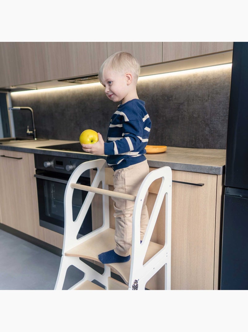 Tour d'observation Montessori 2-en-1 SecureStep Blanc - Kiabi