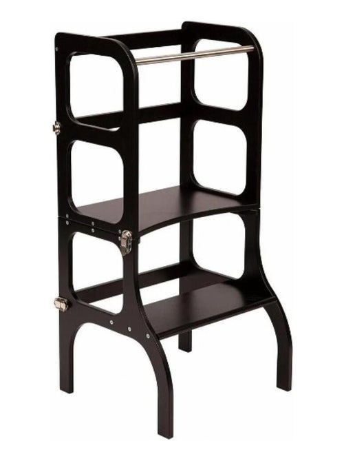 Tour d'observation Montessori transformable Step'N'Sit - Black Silver - Kiabi