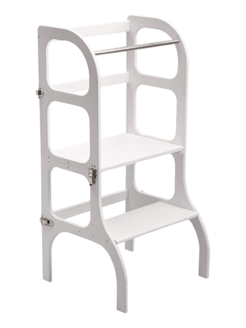 Tour d'observation Montessori transformable Step'N'Sit - White Silver Blanc - Kiabi