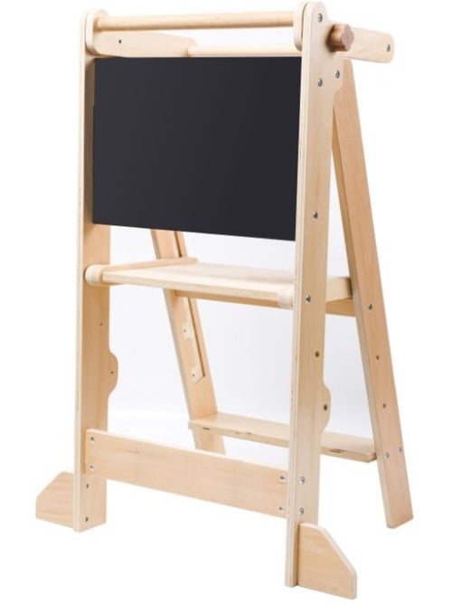 Tour pliante évolutive 2en1 bois naturel - Kiabi