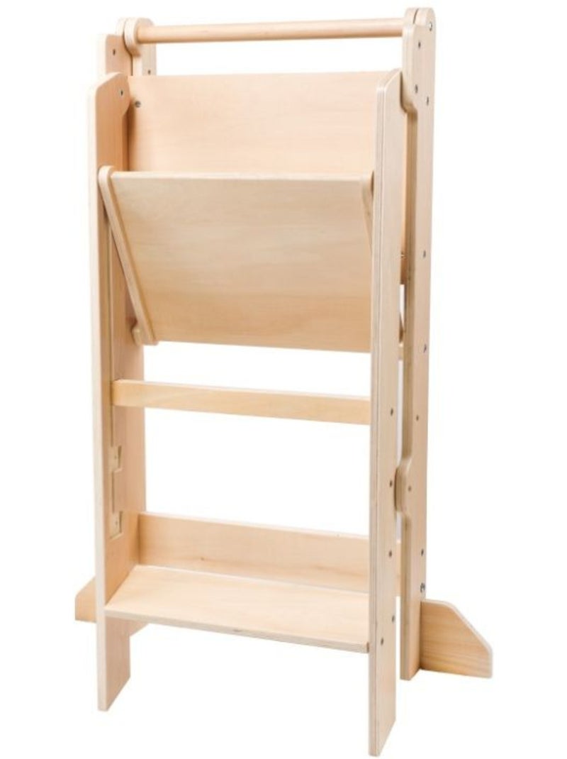 Tour pliante évolutive 2en1 bois naturel Beige - Kiabi