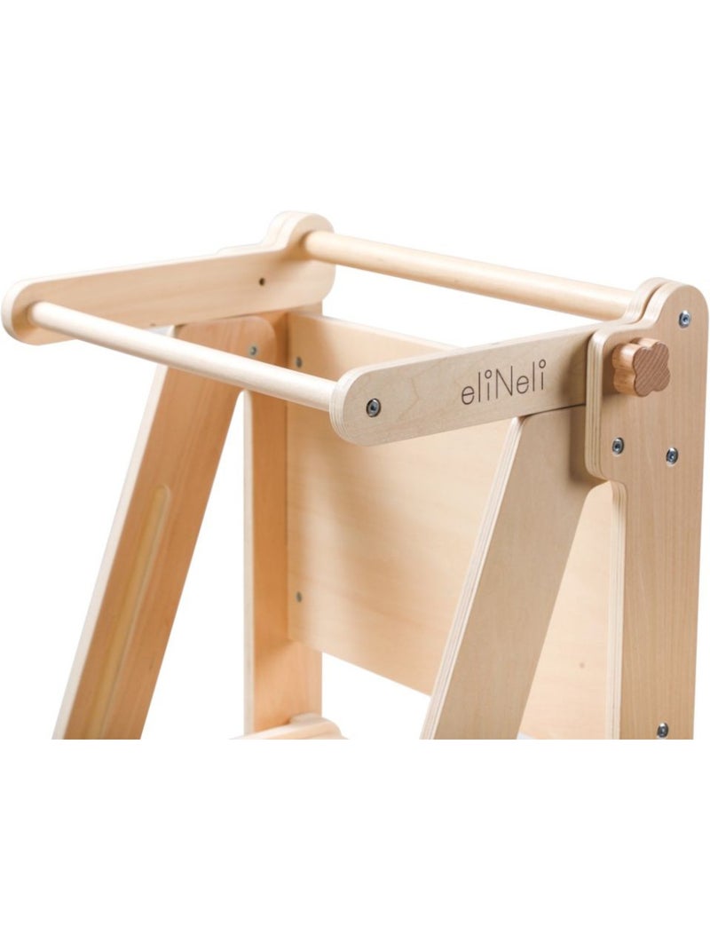 Tour pliante évolutive 2en1 bois naturel Beige - Kiabi