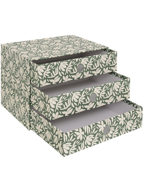 Tour rangement 3 tiroirs motif fleuri FLOREA - Kiabi