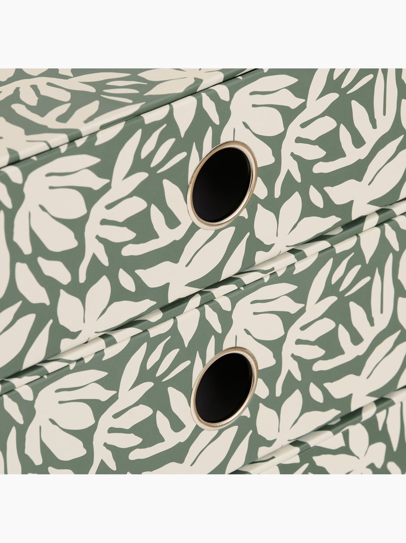Tour rangement 3 tiroirs motif fleuri FLOREA Vert clair - Kiabi