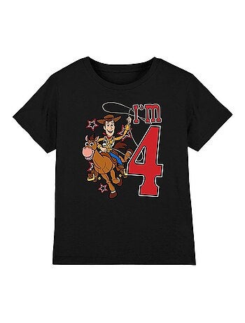 Toy Story - T-shirt 4ème anniversaire motif Woody (Occasion: 4ème anniversaire)