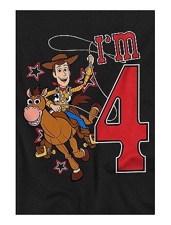 Toy Story - T-shirt 4ème anniversaire motif Woody (Occasion: 4ème anniversaire)