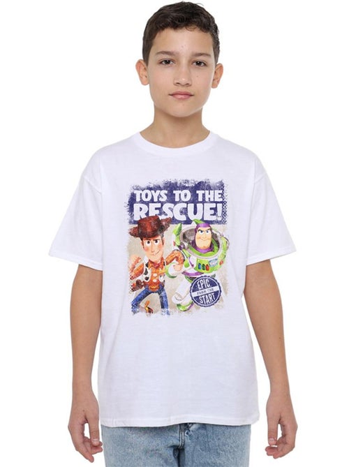 Toy Story - T-shirt TO THE RESCUE (Buzz l'Éclair, Woody) - Kiabi