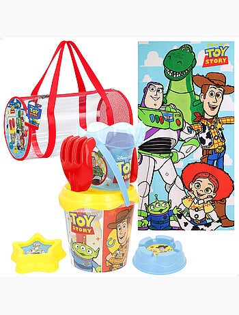 Toy story ensemble de plage avec seau, serviette et sac accessoires