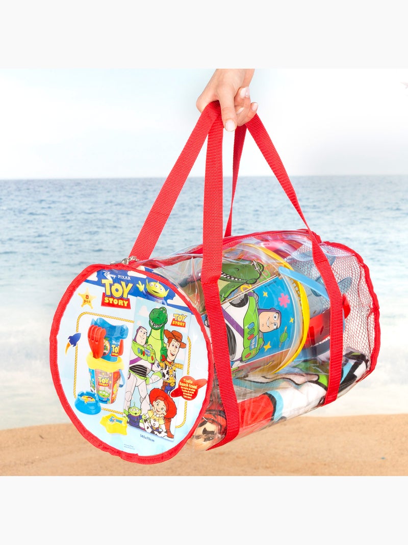 Toy story ensemble de plage avec seau, serviette et sac accessoires N/A - Kiabi