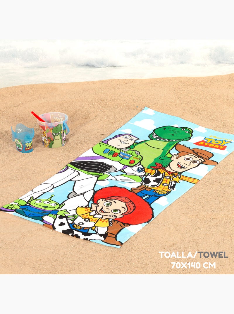 Toy story ensemble de plage avec seau, serviette et sac accessoires N/A - Kiabi