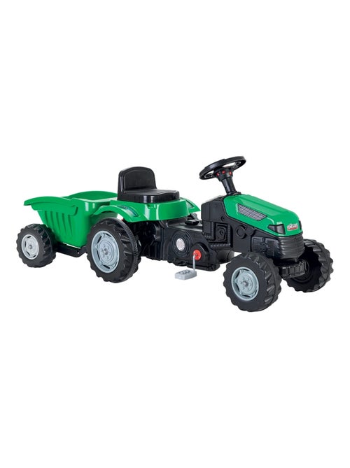 Tracteur à Pédales 143 cm avec Remorque vert - Kiabi