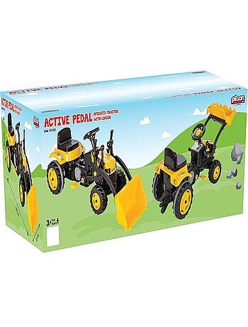 Tracteur à pédales avec pelle de chargement